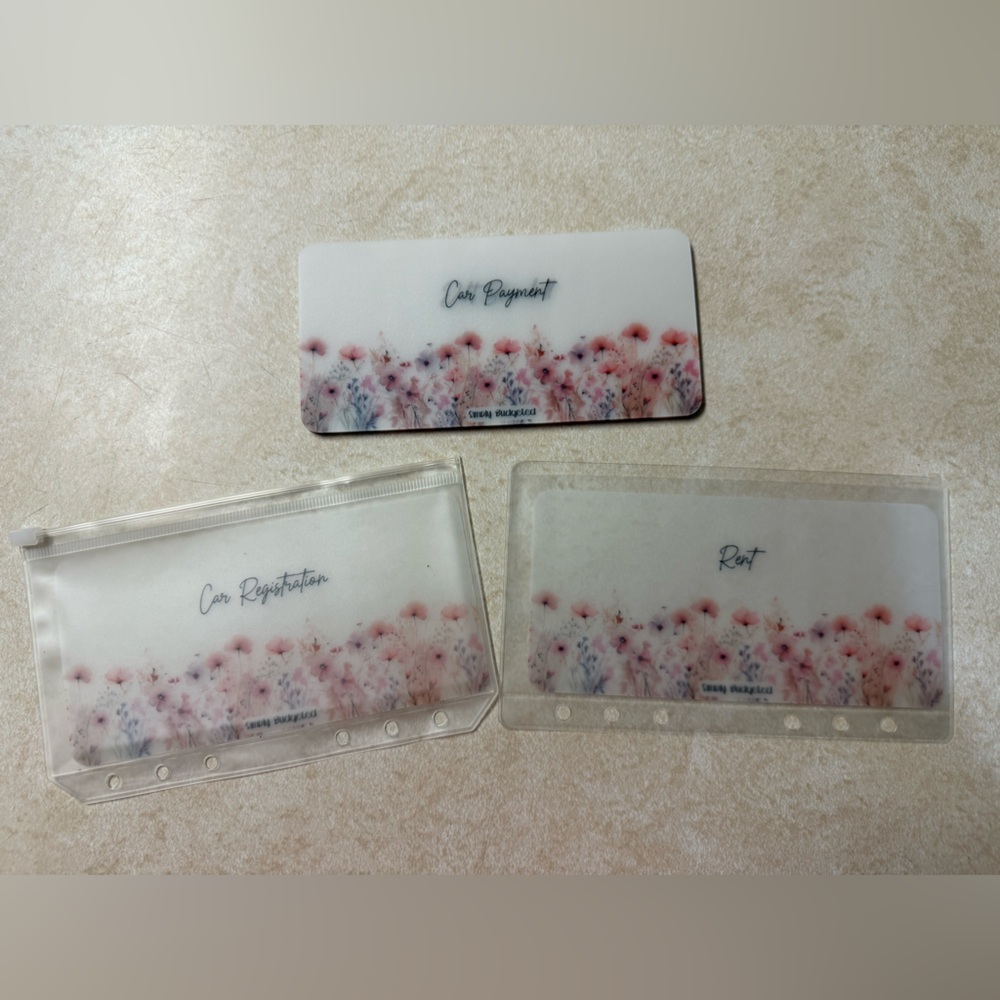 A6 Cash envelope inserts